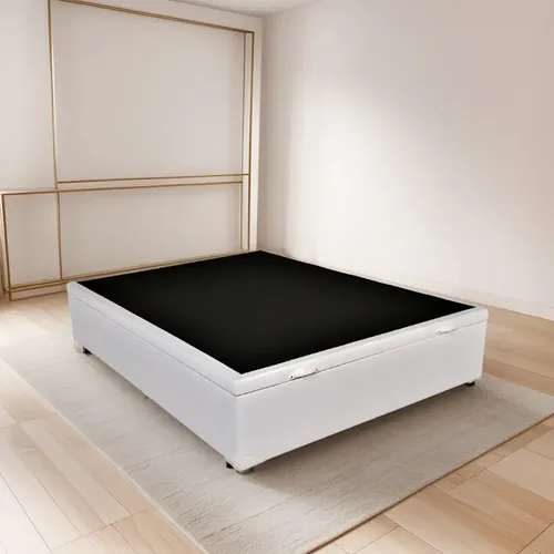 Cama Baú Com Pistão Á Gás Casal 138x188x42