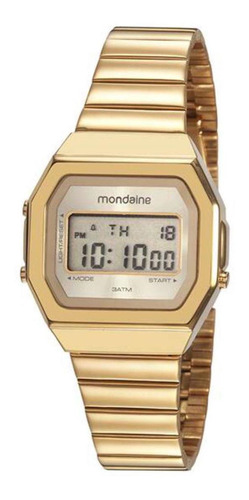 Relógio Mondaine Femini Digital Dourado Quadrado