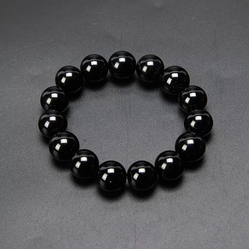 L Pulsera De Obsidiana Negra Natural Feng Shui, 2 Unidades