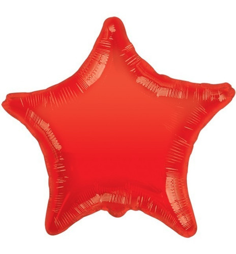 10 Globos Metálico Estrellas 22 PuLG Color Rojo Para Helio