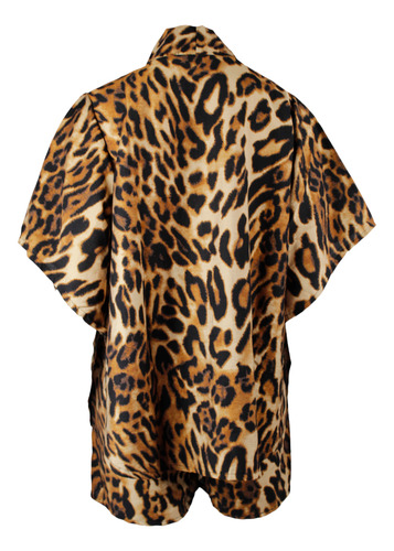 Conjunto Blusón Short Estampado Leopardo Mujer