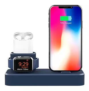 Dock Base Suporte De Cabos Para Apple Watch iPhone AirPods