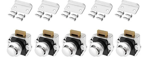 Puxador Click Push Lock P/ Motorhome Barco Lancha 5pcs