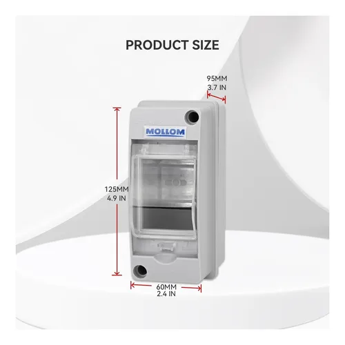 Caja De Protección De Distribución Mcb Mollom De 2 Vías Con