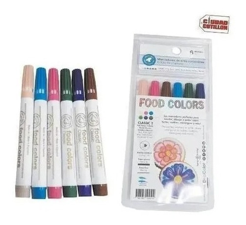 Marcador Food Colors X 6 U Tinta Comestible Envíos