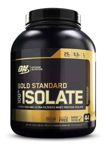 Suplemento en polvo Optimum Nutrition  ON WHEY 100% GOLD STANDARD Gold Standard 100% Whey proteína sabor chocolate bliss en pote de 1.36kg