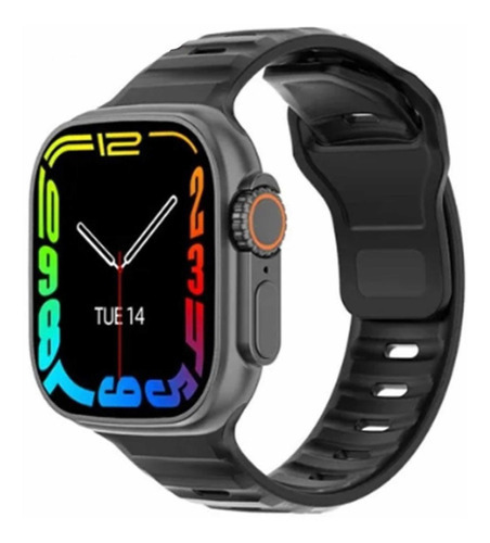 Reloj Smartwatch 8 Iwo Dt8 Ultra de 49 mm que recibe llamadas GPS con correa de color negro