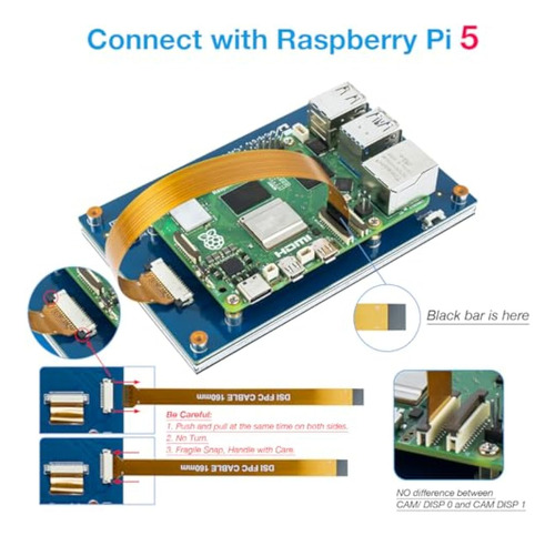 Pantalla Táctil Ips Mipi Dsi De 5 Pulgadas