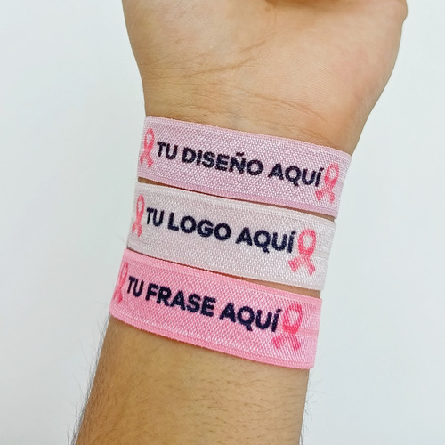 Brazaletes Personalizados  Cancer De Mama Mes Rosa 