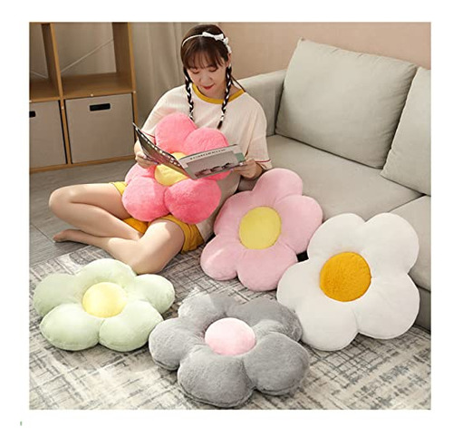 Almohada Wyike Con Forma De Flor De Felpa, Almohada De Suelo