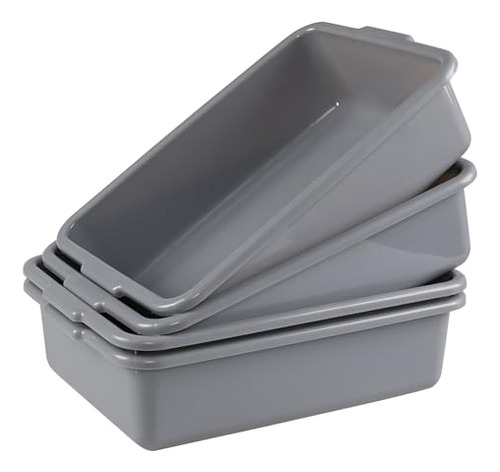 Cajas De Plstico Gris Para Autobs Comercial, 13 L, Set De 4