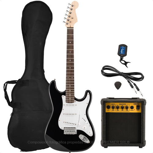 Combo Guitarra Electrica Rock + Amplificador 10 W Accesorios