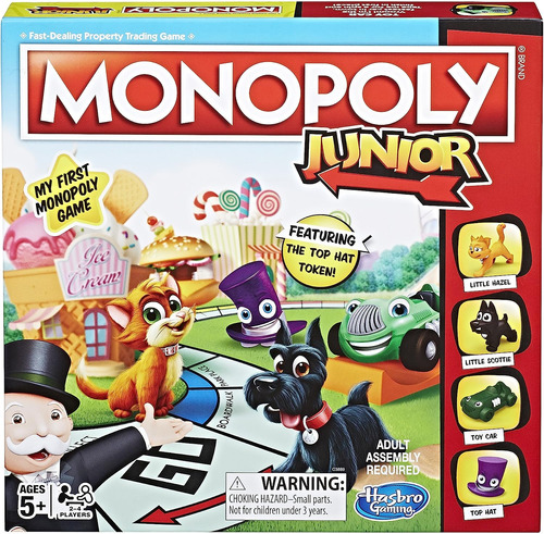 Juego De Mesa Junior De Hasbro Monopoly, Edad De 5 Años Y Má
