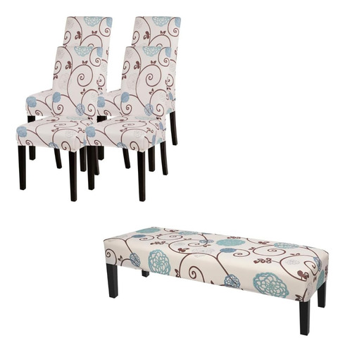 Juego De 4 Fundas Elásticas Para Silla De Comedor Jacquard