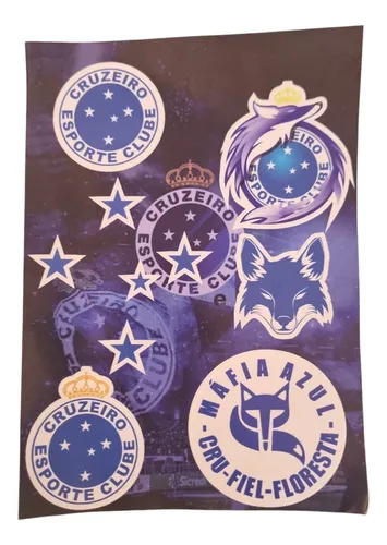 comprar Cartela Adesivo Para Moto\u002Fcarro\u002Fbike Cruzeiro Esporte Clube