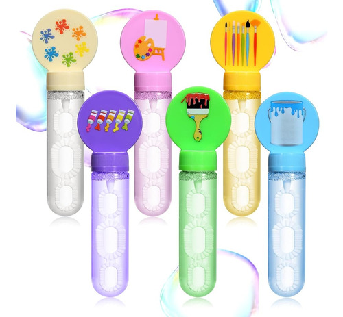 24pcs Art Painting Bubble Wands, Art Birthday Party Favors B