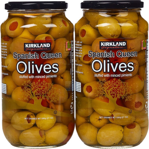 Imagen 3 de 7 de Aceitunas Kirkland Españolas Aceitunas Rellenas Pimentón