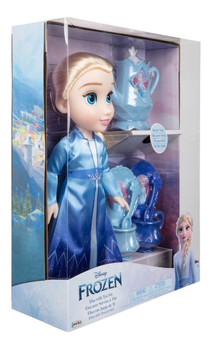 Imagen 4 de 9 de Muñecas Disney Frozen Elsa O Anna Con Juego De Te Jakks