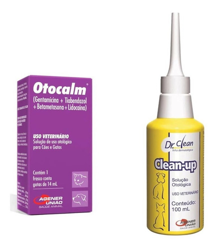 Otológica Clean Up + Otocalm Tratamento Para Otite Agener 