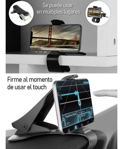Imagen 4 de 5 de Soporte De Celular Para Auto Calce Firme En El Tablero ®