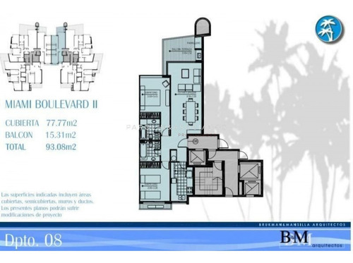 Departamento De 2 Dormitorios En Miami Boulevard, Punta Del Este- Ref: 46