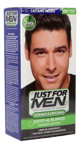 Tinte Para Caballero Just For Men Fórmula Original Castaño Negro 66ml