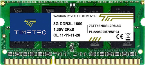 Memoria RAM color verde 8GB 1 Timetec 76TT16NUSL2R8-8G
