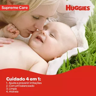 Kit Com 4x Lenço Umedecido Huggies Supreme Care Total 192