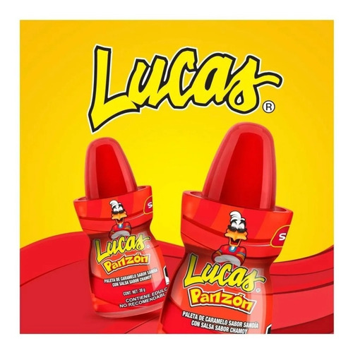 Lucas Panzón Caramelo Macizo Sabor Sandia Paquete De 20 Piezas