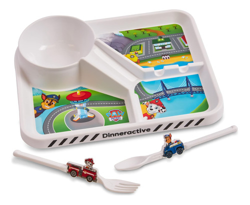 Juego De Comedor Paw Patrol Para Niños - Vajilla Temática De