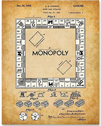 Cartel De Juego De Mesa Monopoly  Sin Marco 11x14