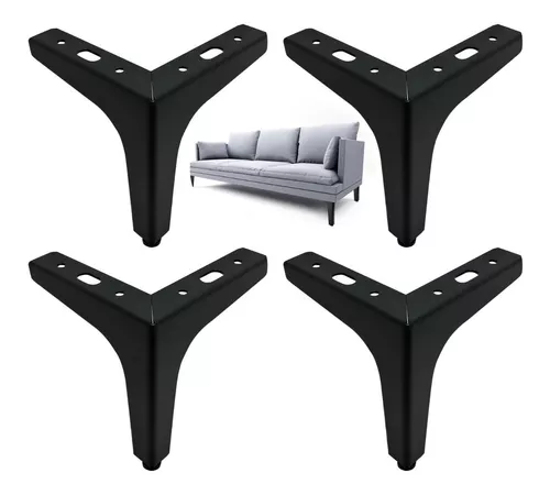  LUOFDCLDDD Patas para muebles, patas para muebles, juego de 4  patas cónicas de madera maciza, patas de sofá de madera, para mueble de  televisión, cama, sofá, sillón, gabinete, con alfombrilla antideslizante