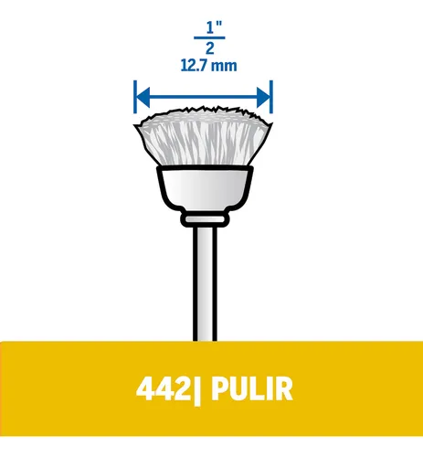 Cepillo De Acero Carbono 12,7 Mm Para Oxido Dremel 442