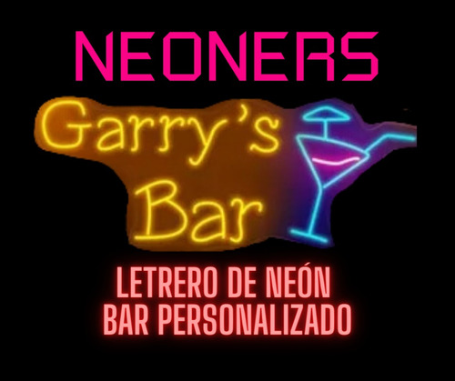 Letrero De Led Neón Bar Personalizado Cerveza Futbol Comida