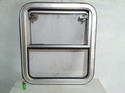 Antigua Ventana Vagón De Tren Ferrocarril De Aluminio (Usado)