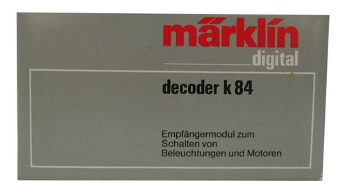 Escala Ho Marklin Decoder Digital K84 6084 Jorgetrens