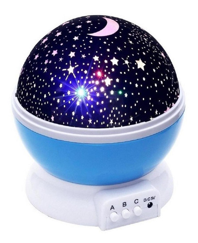 Luminária Projetor Estrela 360º Abajur Star Master Azul