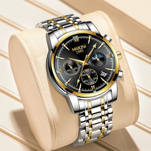 Reloj Luminoso Con Calendario Cronógrafo Nibosi 2516