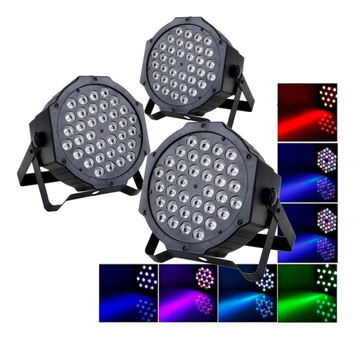 Kit Premium X3 Luces Proton  36 Led Eventos Fiestas Teatro