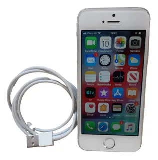 iPhone 5s 16 Gb Plata Liberado Con Cable De Carga Y Vidrio