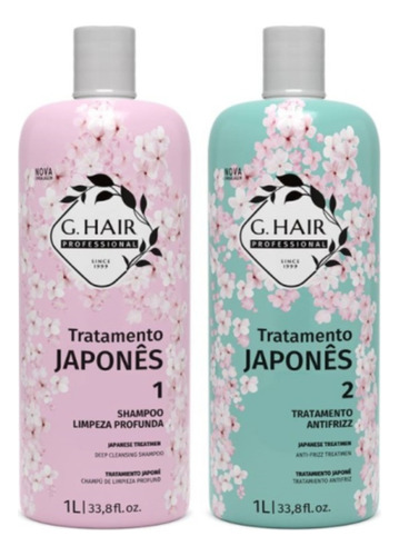 Kit Escova Progressiva G Hair Tratamento Japonês 2x1l