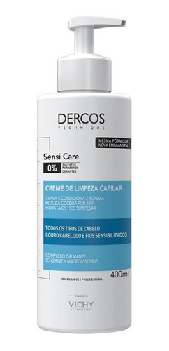 Creme De Limpeza Calmante Dercos Sensi Care 400ml Vichy