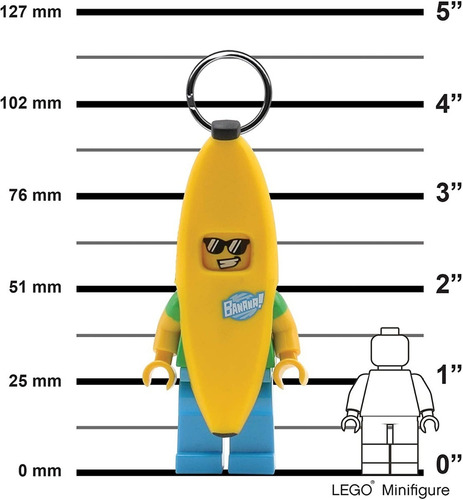 Imagen 5 de 5 de Llavero Con Luz Banana Lego