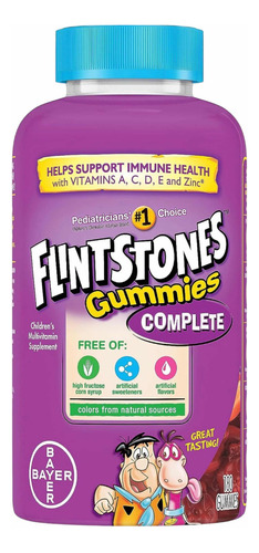 Vitaminas Flintstones Multivitaminas Gomas (180 Unidades) Sabor Mix De Sabores