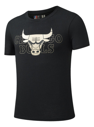 Remera Chicago Bulls Basquet Nba Exclusive Negra Talle L