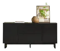 Comprar Aparador Moderno Emilia Negro 2 Puertas 2 Cajones R&r
