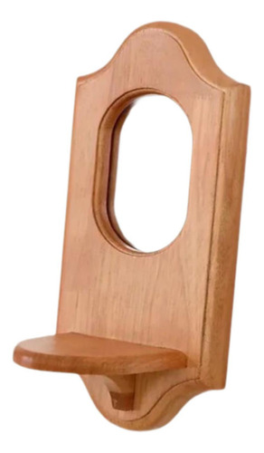 Marco De Madera Del Espejo Del Montaje En La Pared Con El