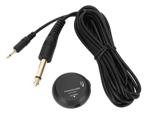 Microfone De Contato Piezoelétrico Com Volume Ajustável Mini