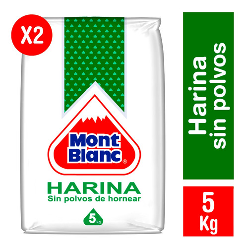 Mont Blanc Pack 2 Und - Harina Sin Polvo 5 Kg