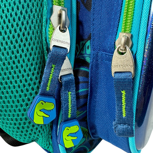 Mochila Dinosaurios Jurassic T-rex Chenson Original Uso Rudo Azul Dinosaurios